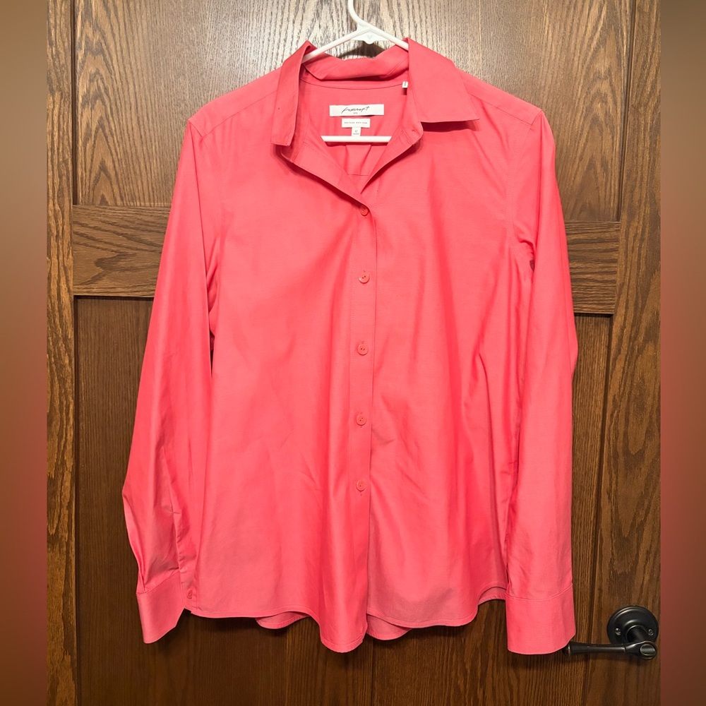 Foxcroft Women's Coral Button Down Shirt